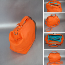 Juul- Leather doctor&#039;s bag lined with fabric.