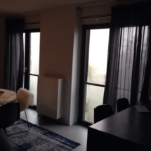 Mull katoen geverfd en gevilt met merinowol.