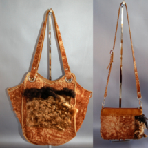 cow leather with felt